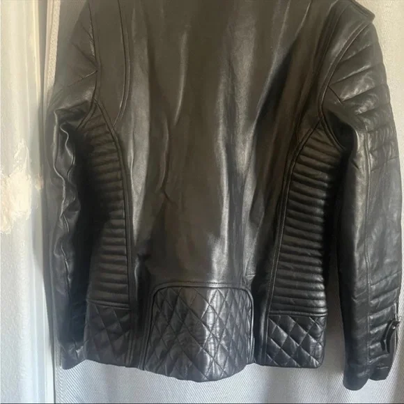 New Unisex Leather Jacket Goat Skin  High Quality Size Medium Roxa leather. - Picture 10 of 14